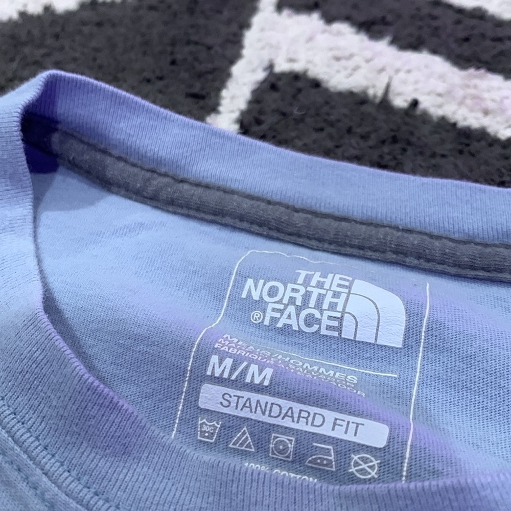 North face, light blue, medium, large logo on front, T-shirt - Picture 2 of 3